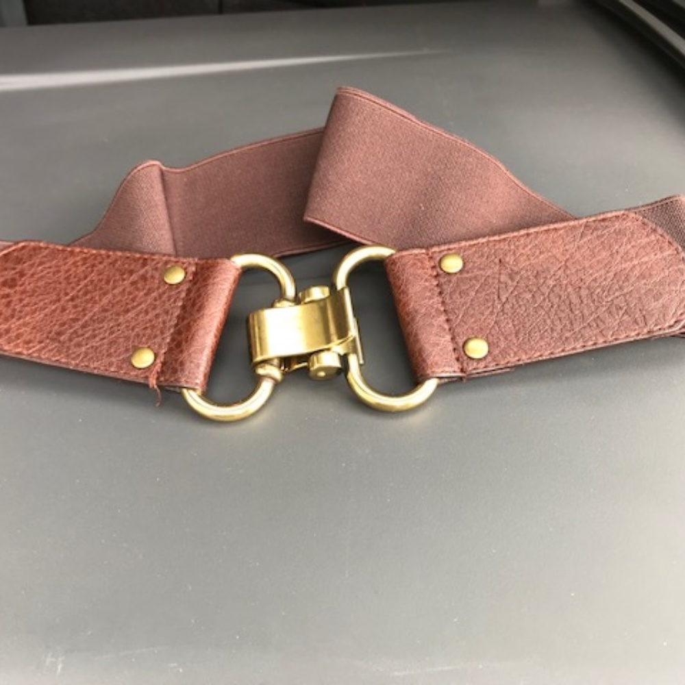 Brown and gold waist belt
